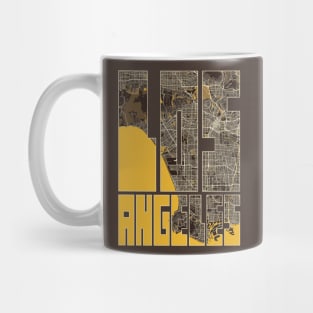 Los Angeles, California, USA City Map Typography - Pastel Mug